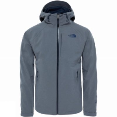 The North Face Mens Apex Flex Shell Jacket TNF Medium Grey Heather/Urban Navy